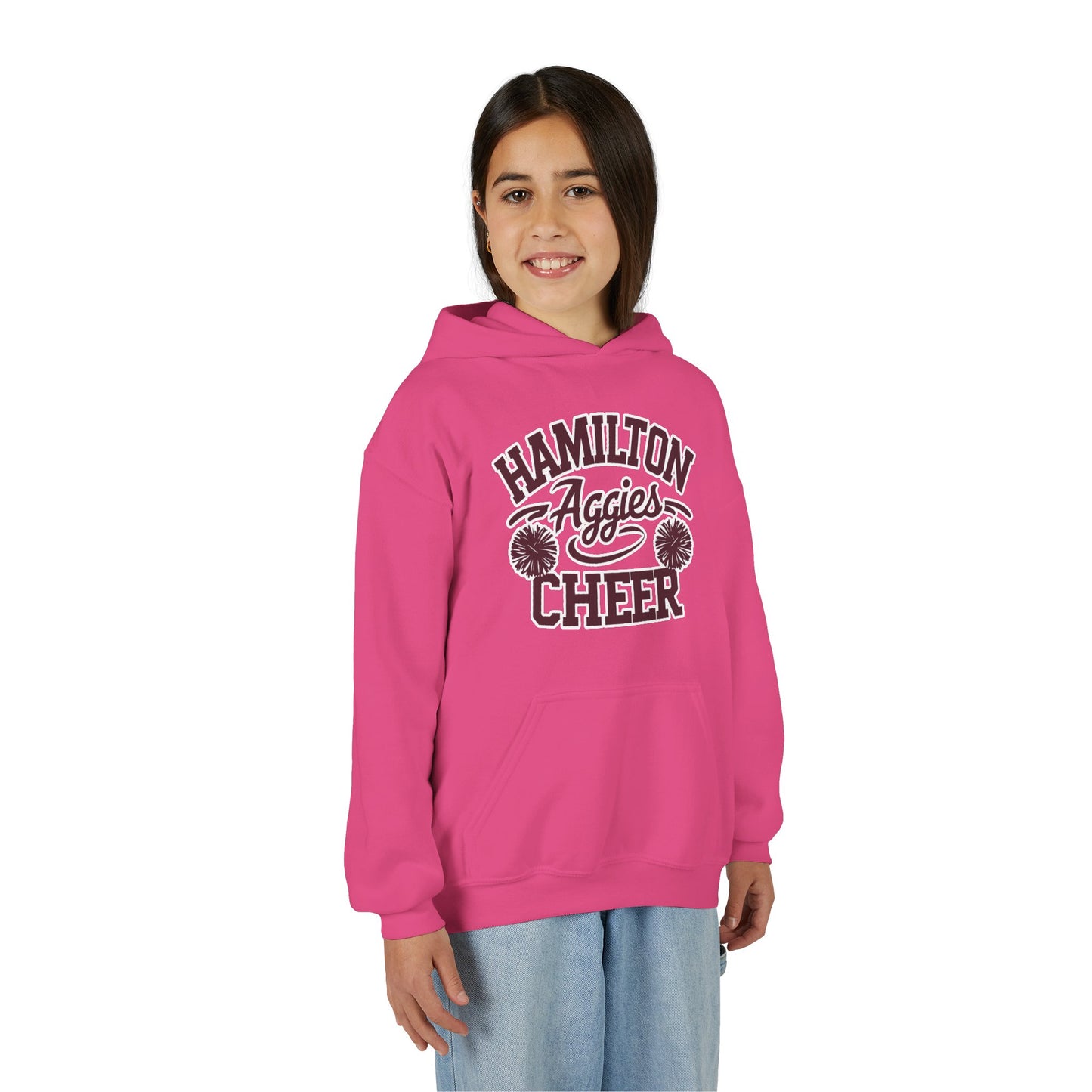 Youth Hoodie Sweatshirt \ Hamilton Aggies Cheer \ Style HAC2