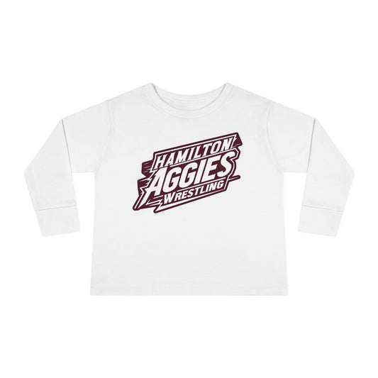 Toddler Long Sleeve Tee \ Hamilton Aggies Wrestling \ HAW1