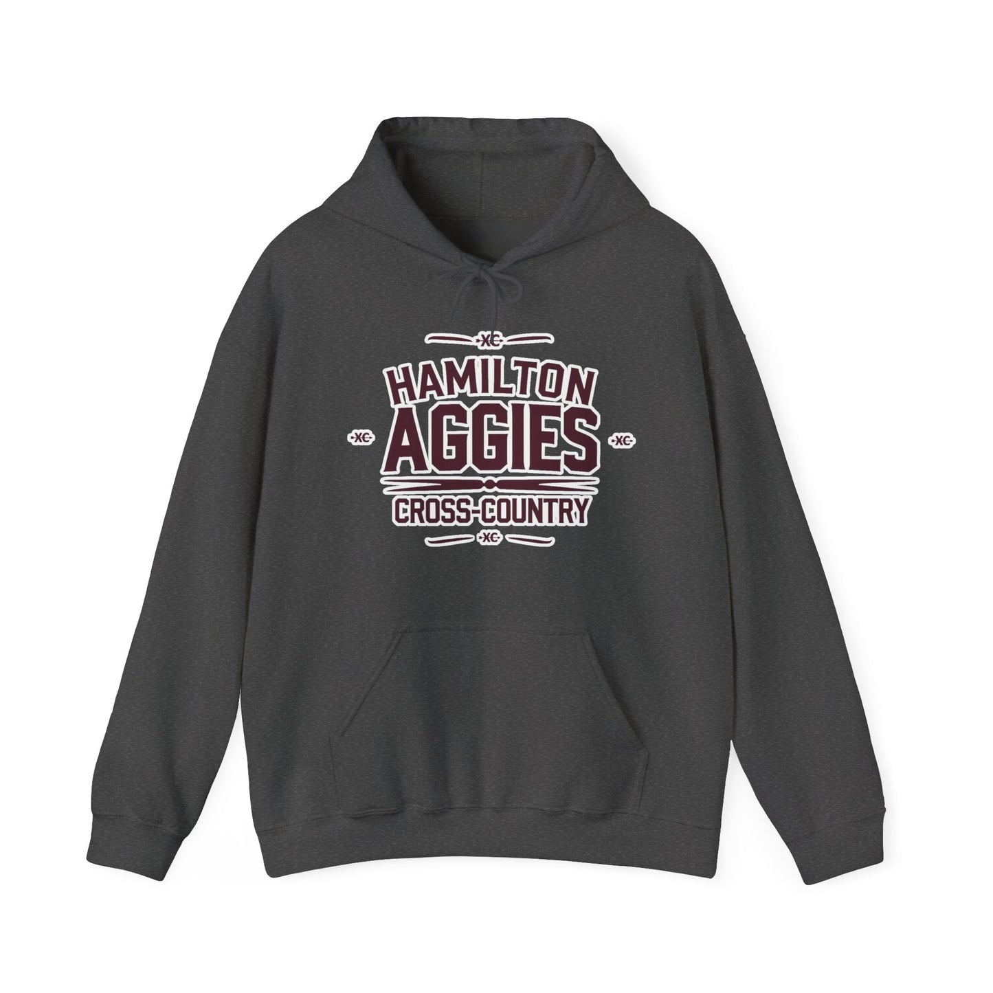 Adult Hooded Sweatshirt \ Hamilton Aggies Cross-Country \ HCC1