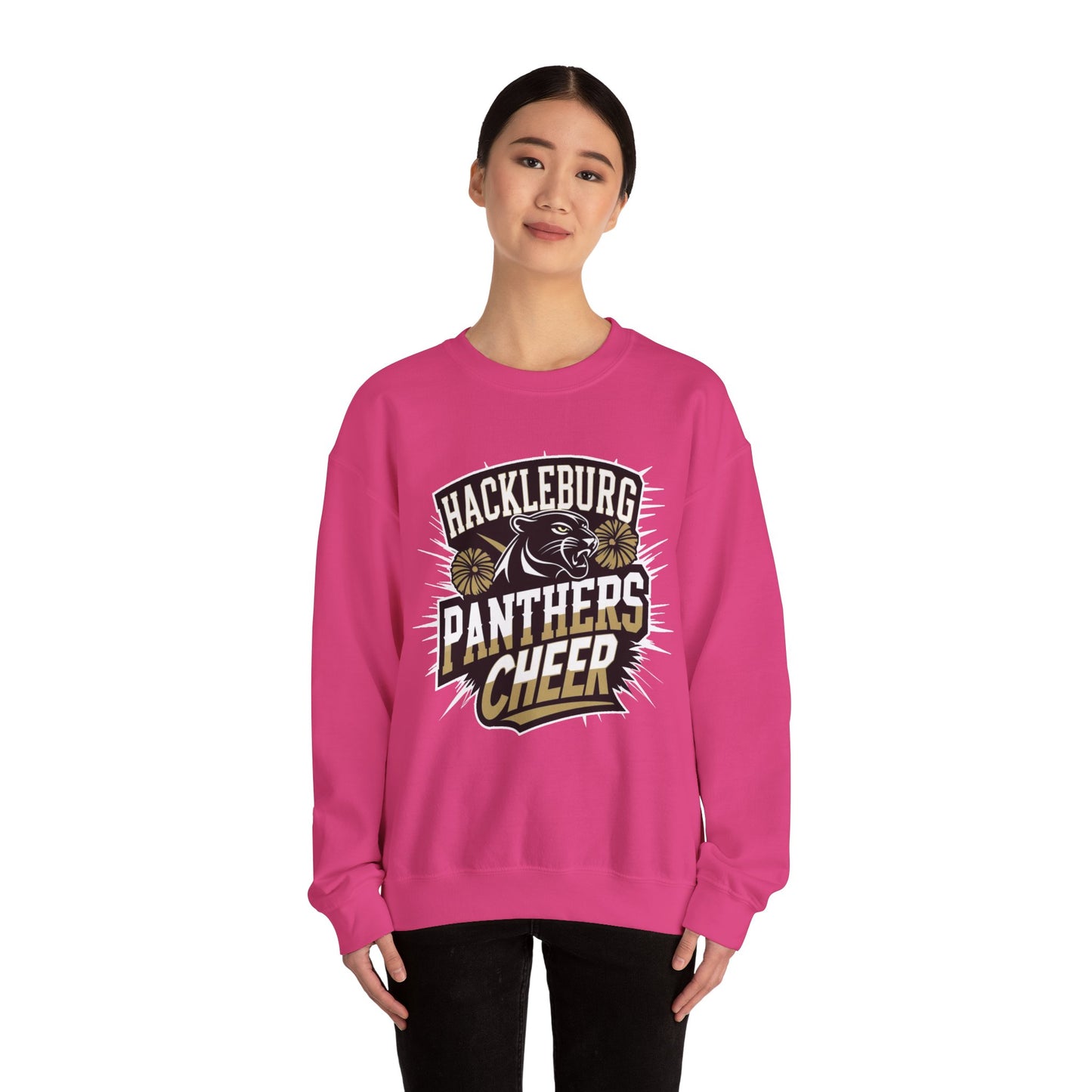 Adult Crewneck Sweatshirt \ Hackleburg Panthers Cheer \ HPC1