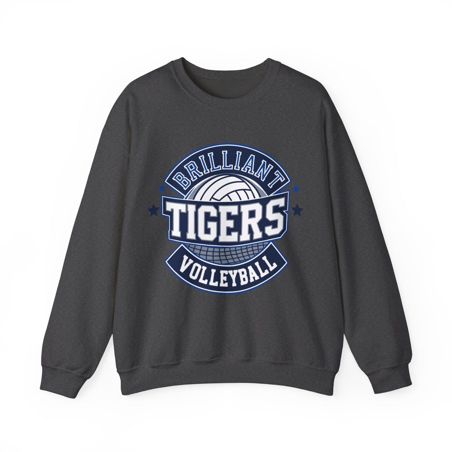 Adult Crewneck Sweatshirt \ Brilliant Tigers Volleyball \ BTV1