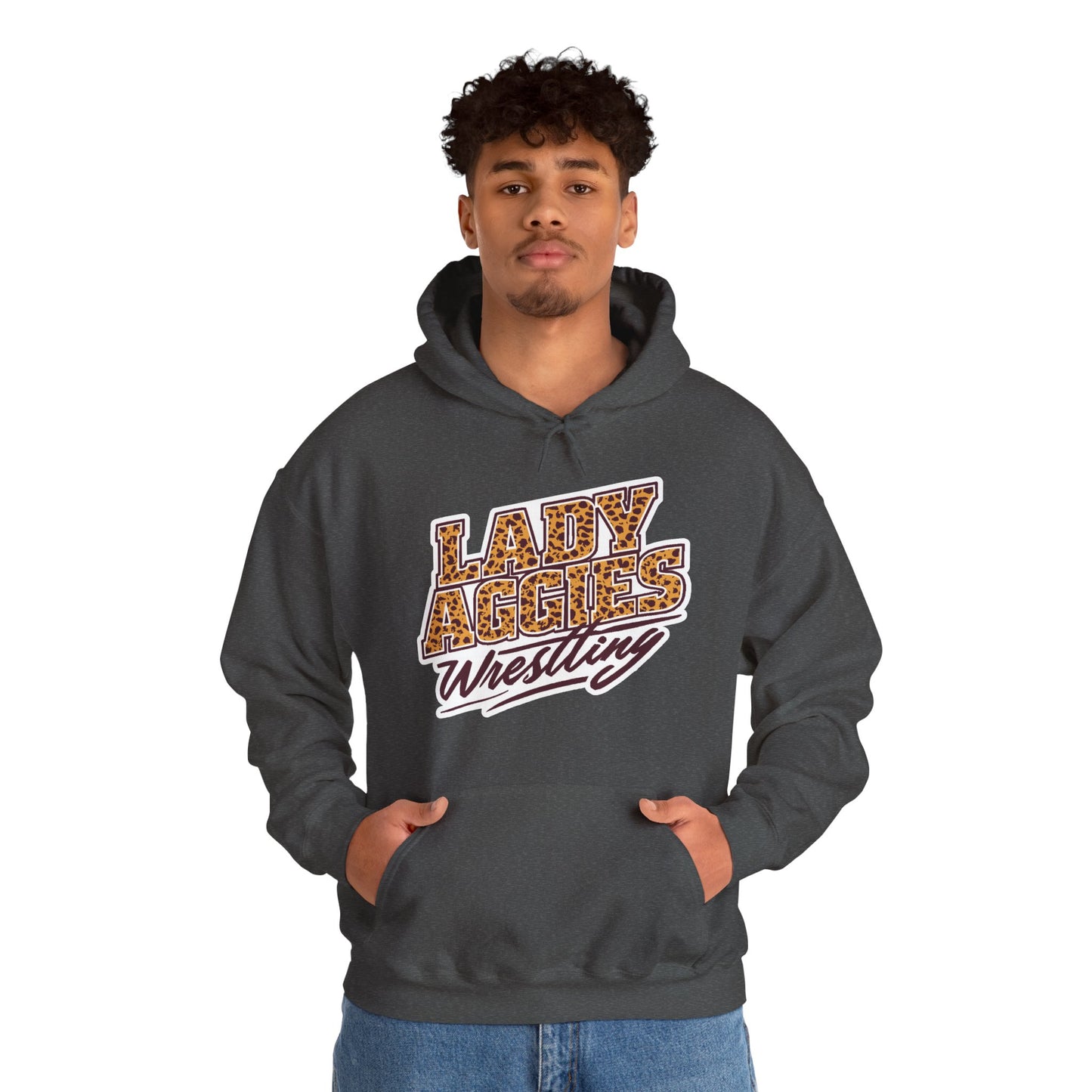Adult Hoodie Sweatshirt \ Hamilton Aggies Wrestling \ HAWG3