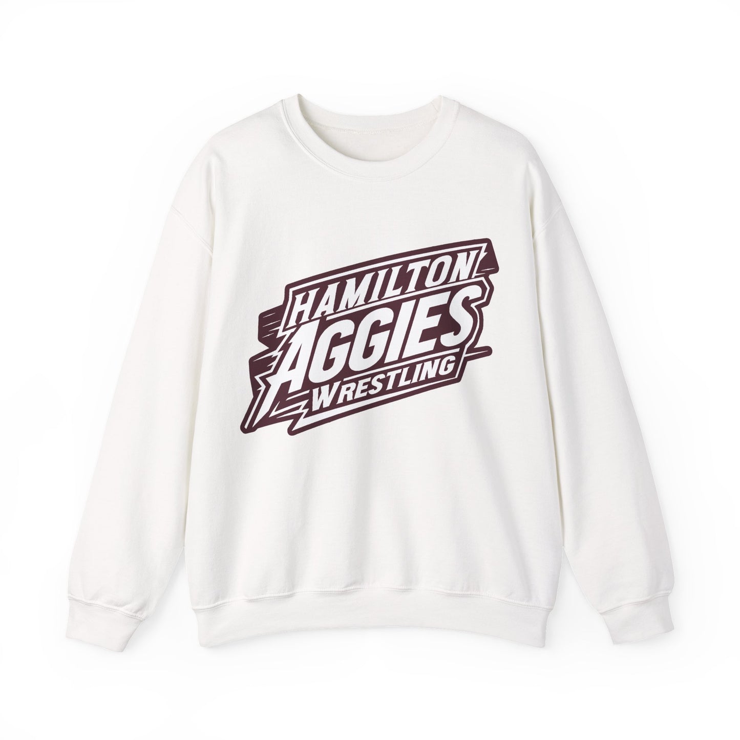 Adult Crewneck Sweatshirt \ Hamilton Aggies Wrestling \ HAW1
