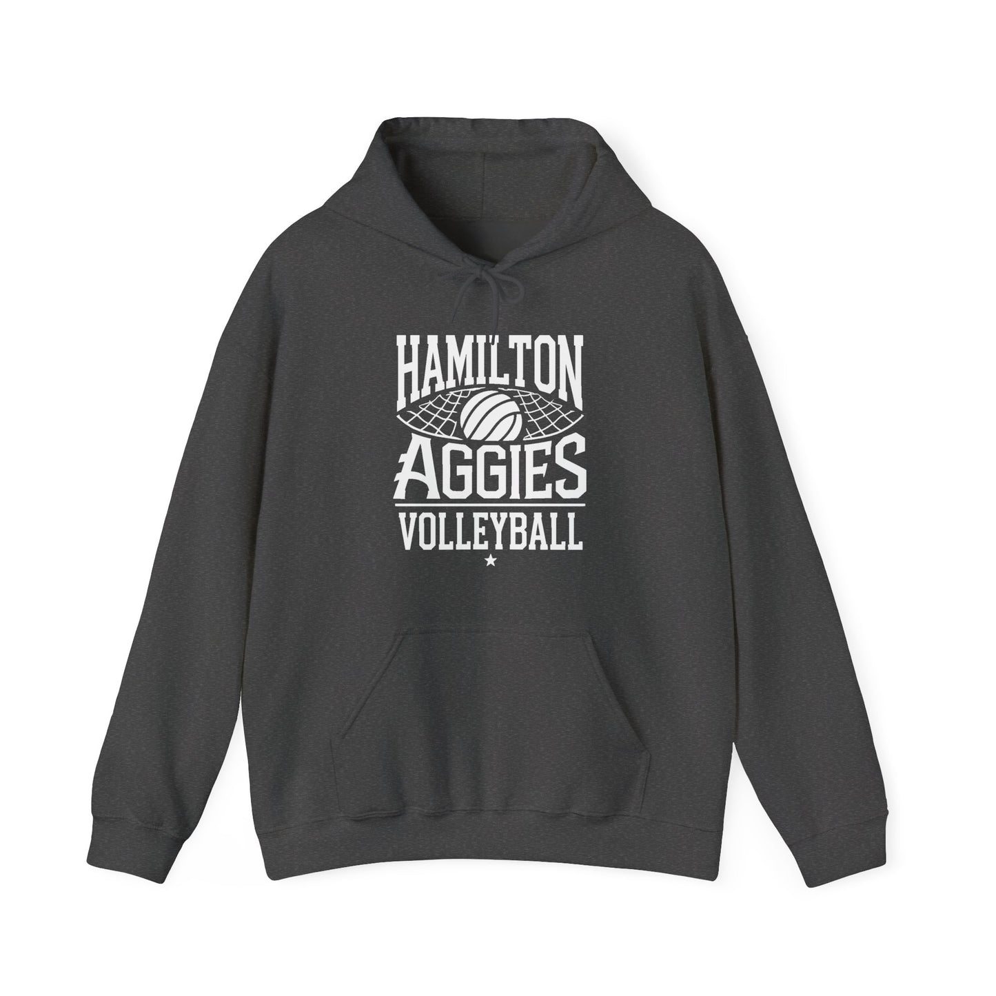 Adult Hoodie Sweatshirt \ Hamilton Aggies Volleyball \ HAV2