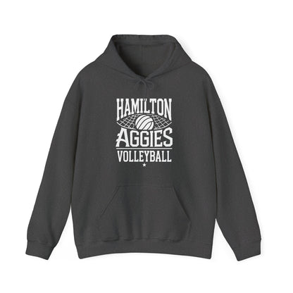 Adult Hoodie Sweatshirt \ Hamilton Aggies Volleyball \ HAV2