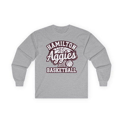 Long Sleeve Tee \ Hamilton Aggies Basketball \ HABBG1