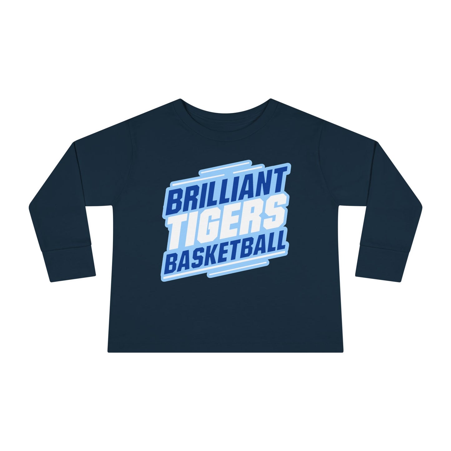 Toddler Long Sleeve Tee \ Brilliant Tigers Basketball \ BTBK2