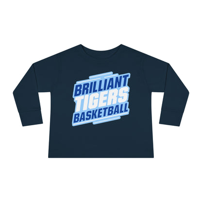 Toddler Long Sleeve Tee \ Brilliant Tigers Basketball \ BTBK2