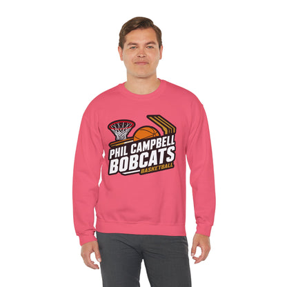 Adult Crewneck Sweatshirt \ Phil Campbell Bobcats Basketball \ PCBBK1