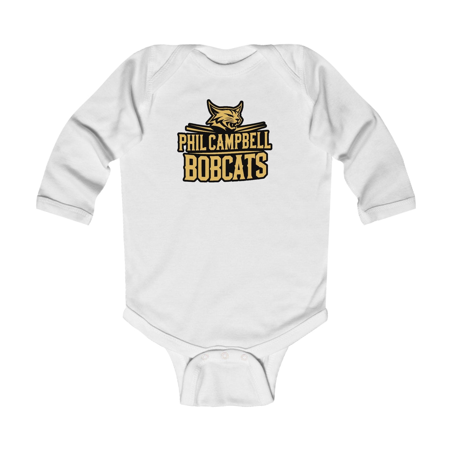 Long Sleeve Baby Bodysuit \ Phil Campbell Bobcats \ PCB2