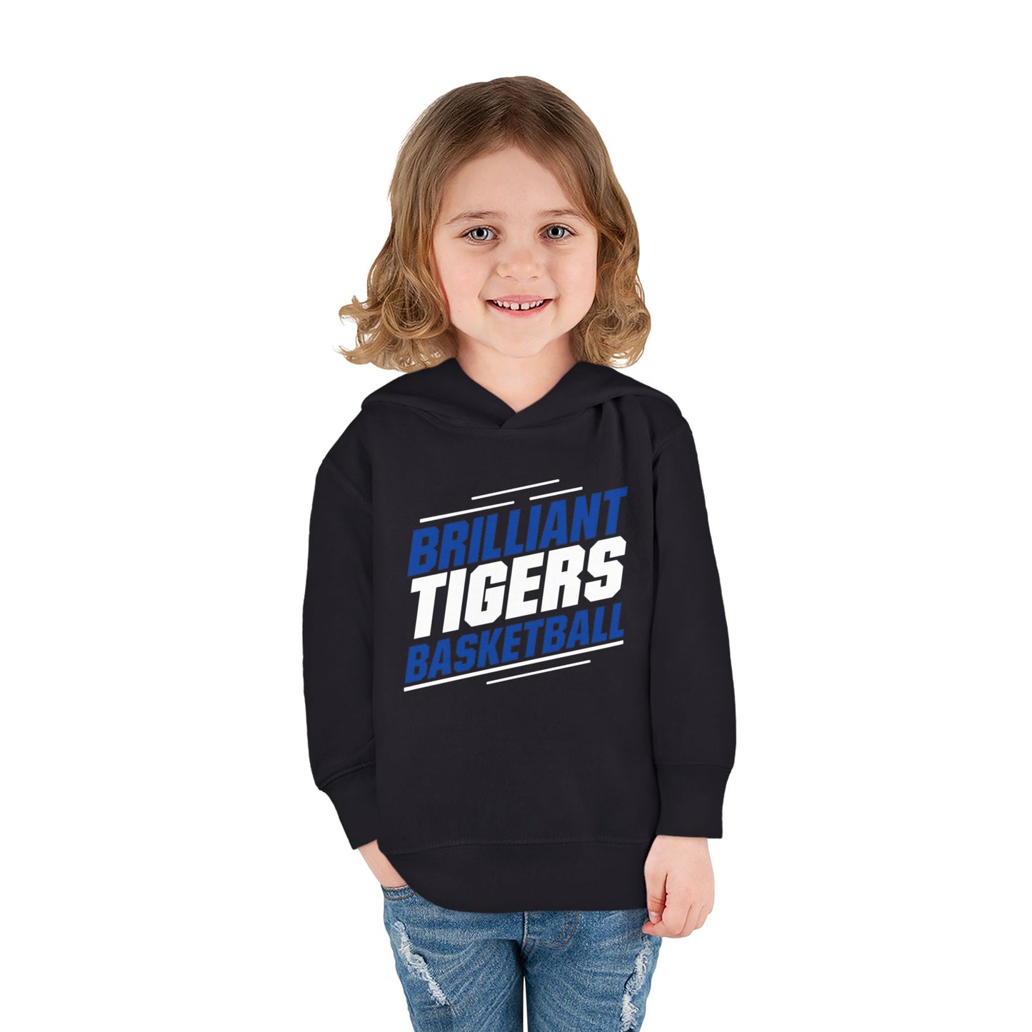 Toddler Hoodie Sweatshirt \ Brilliant Tigers Basketball \ BTBK2