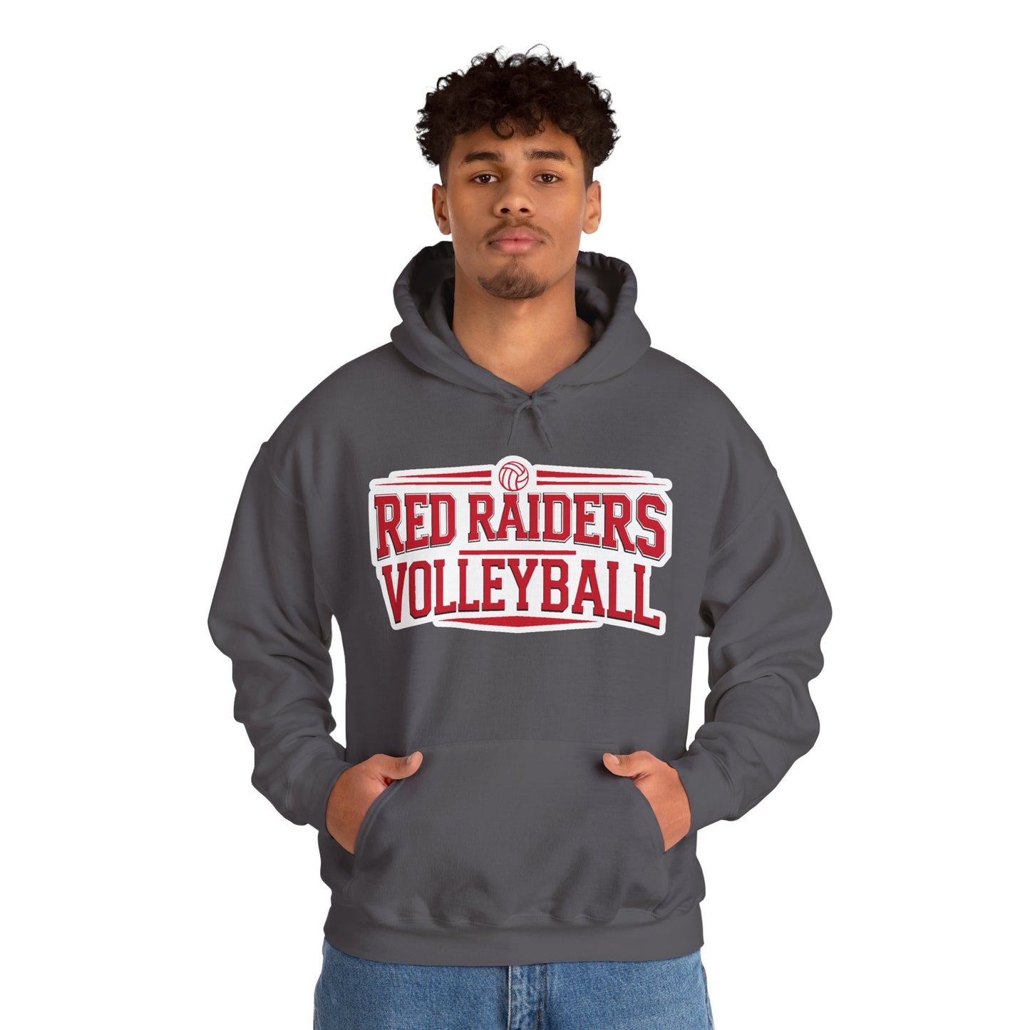 Adult Hoodie Sweatshirt \ Marion County Red Raiders Volleyball \ MCV2