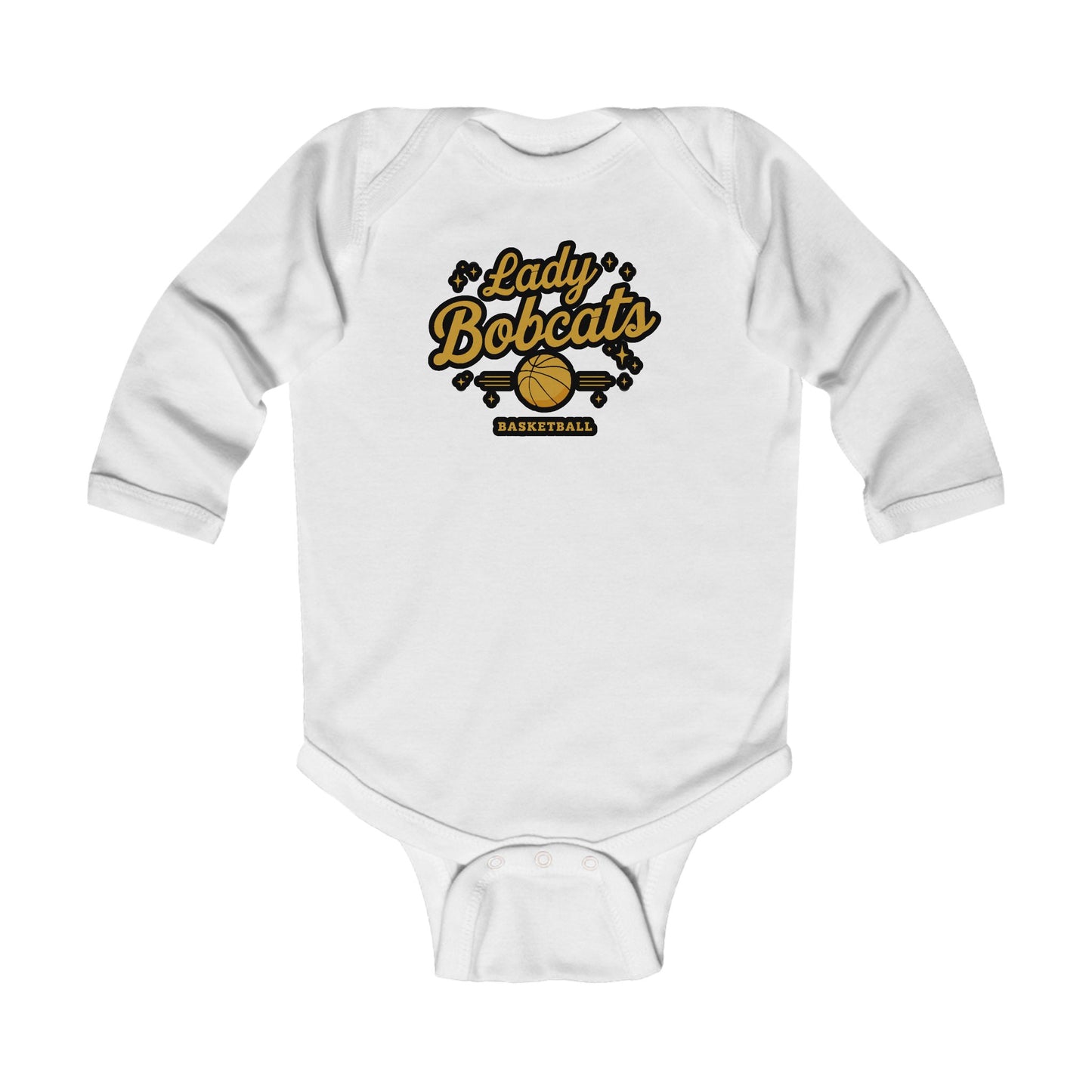 Long Sleeve Baby Bodysuit \ Phil Campbell Bobcats Basketball \ PCBBKG2