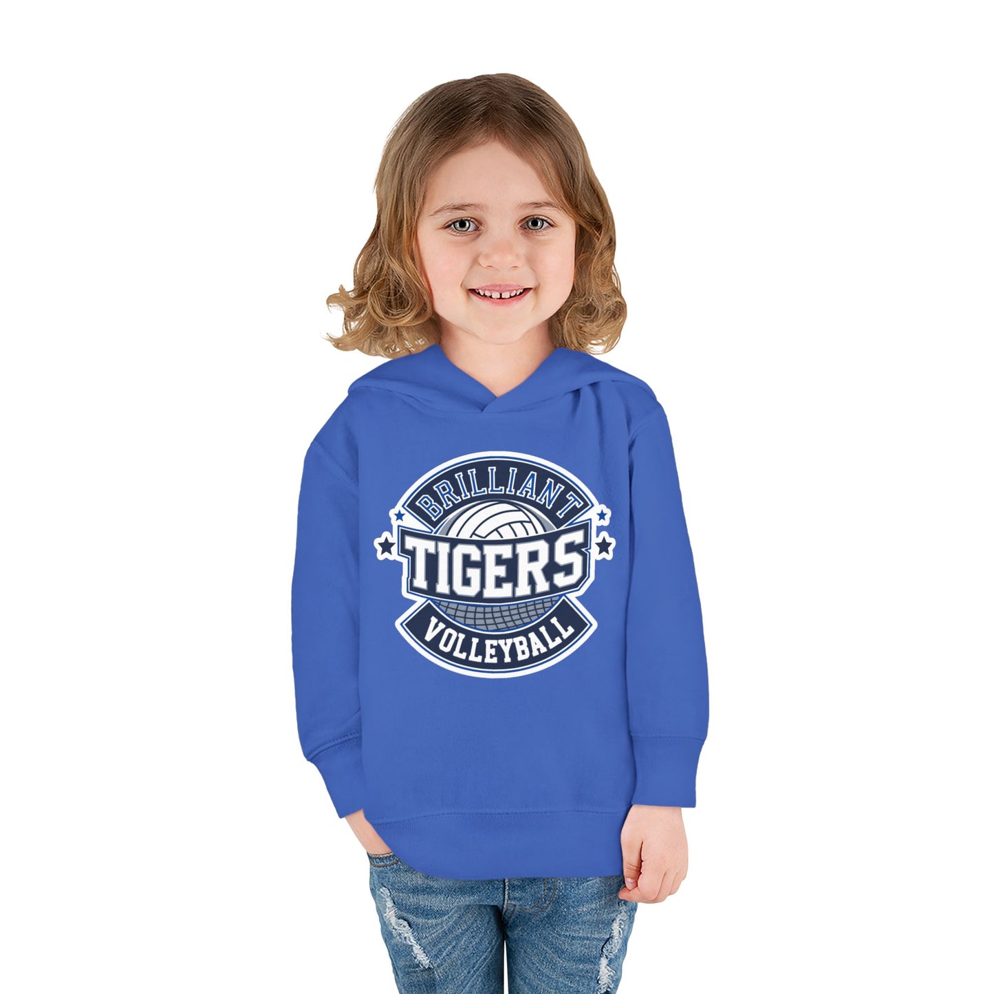 Toddler Hoodie Sweatshirt \ Brilliant Tigers Volleyball \ BTV1
