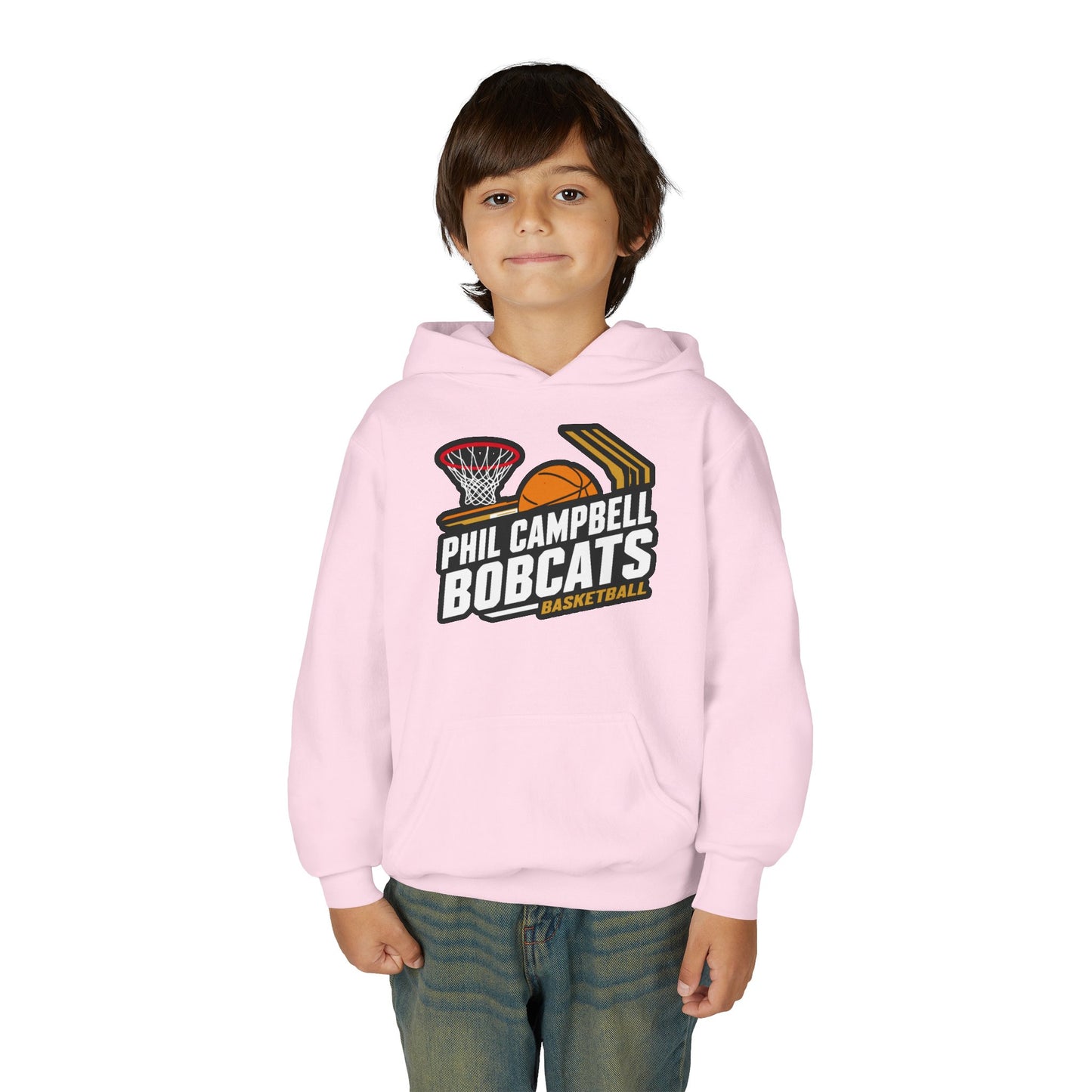 Youth Hoodie Sweatshirt \ Phil Campbell Bobcats Basketball \ PCBBK1