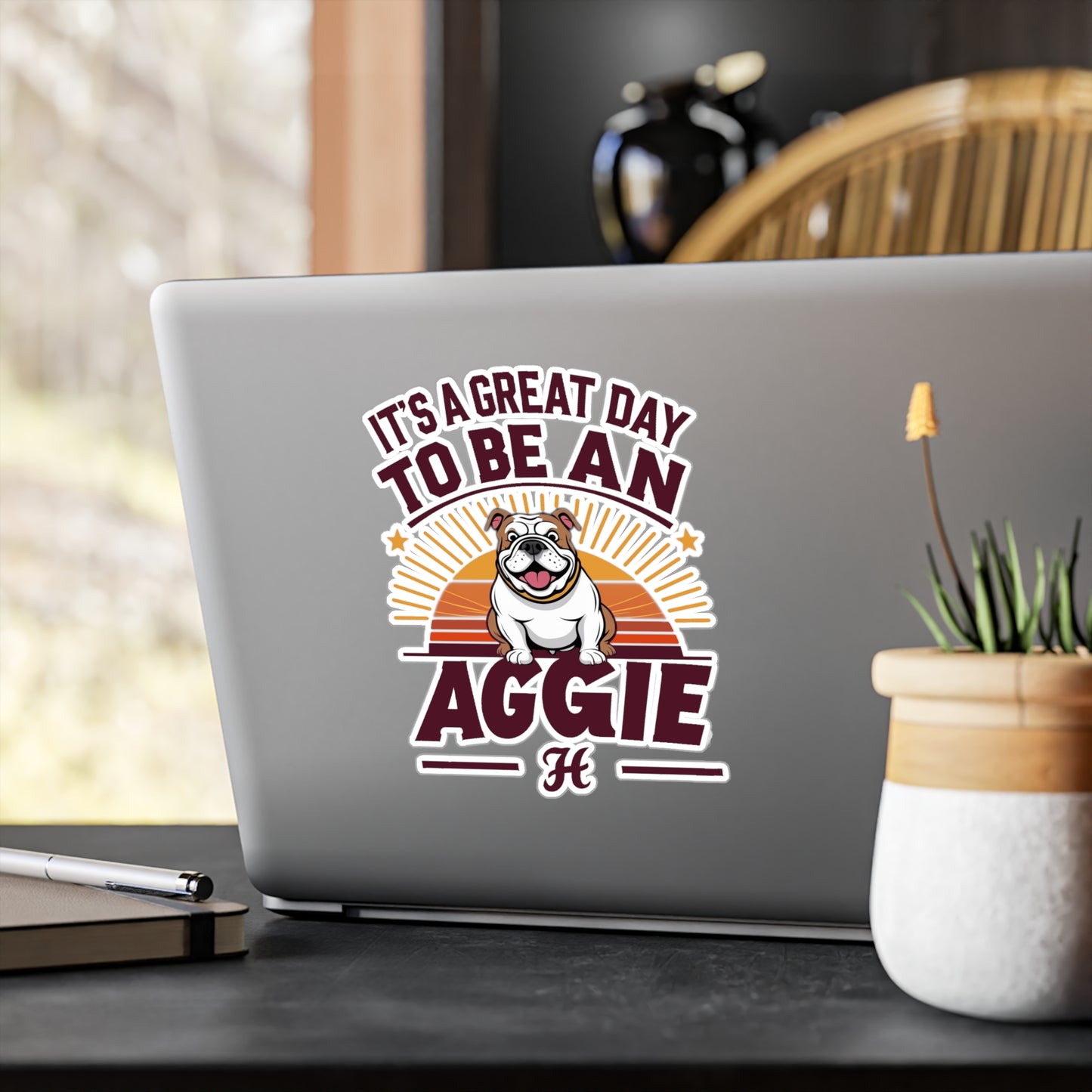 Kiss-Cut Vinyl Decal \ It's a Great Day to be an Aggie! \ GDA2