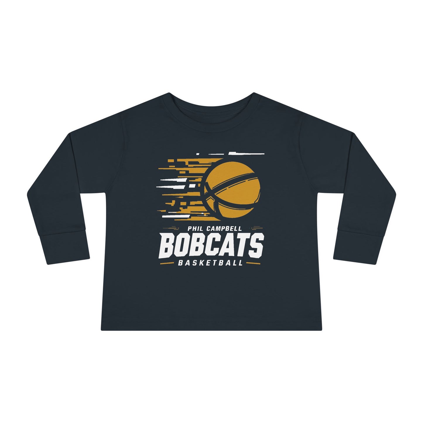 Toddler Long Sleeve Tee \ Phil Campbell Bobcats Basketball \ PCBBK2