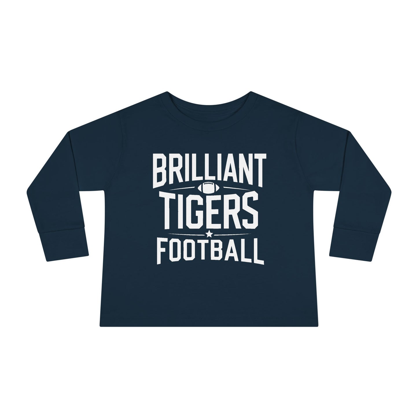 Toddler Long Sleeve Tee \ Brilliant Tigers Football \ BTF1