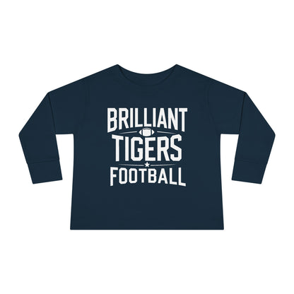 Toddler Long Sleeve Tee \ Brilliant Tigers Football \ BTF1