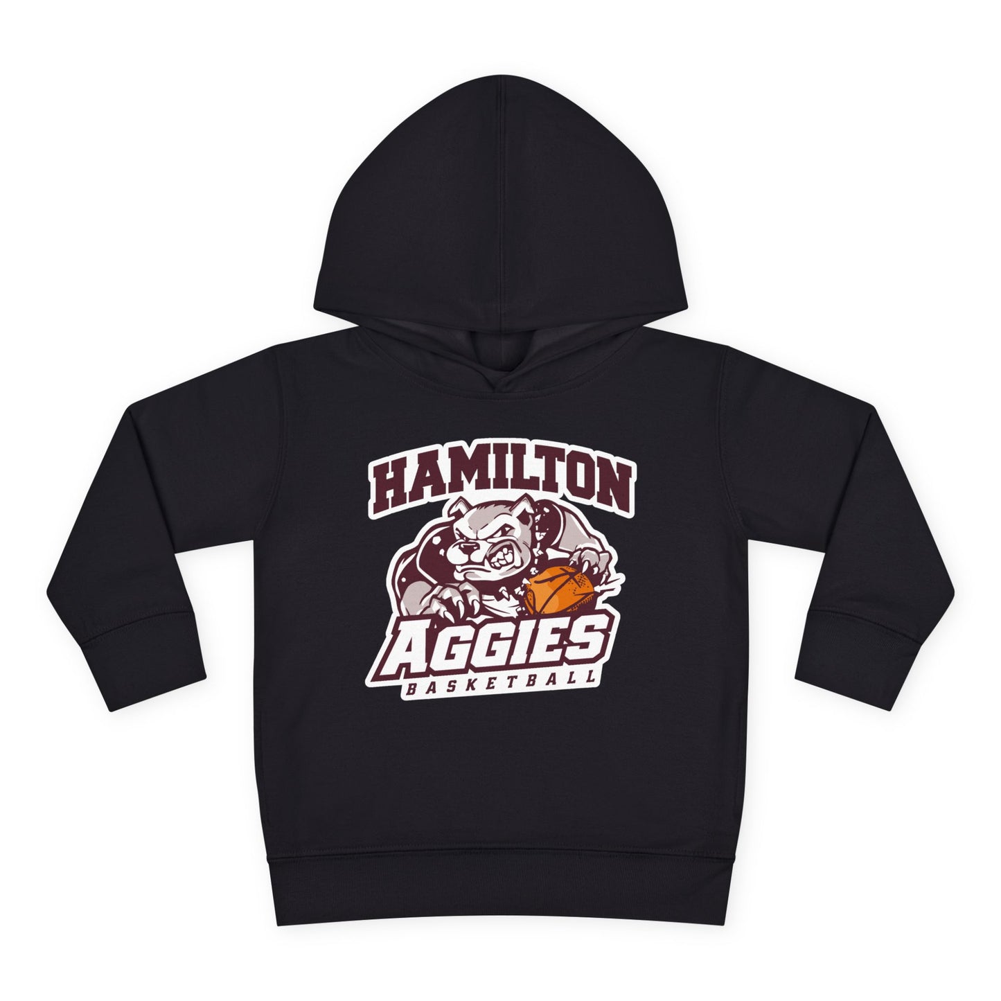 Toddler Hoodie Sweatshirt \ Hamilton Aggies Basketball \ HABB1