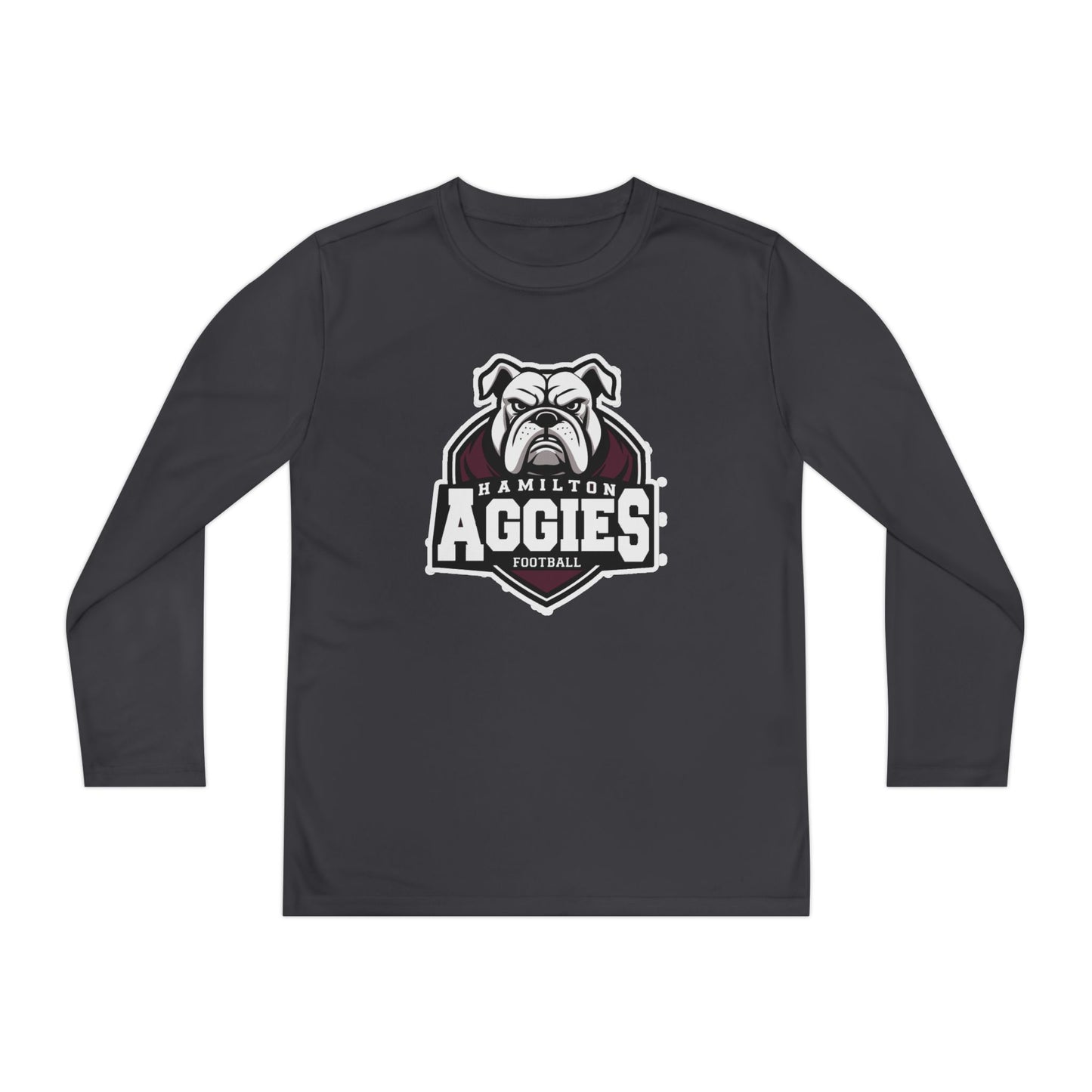 Youth Long Sleeve Tee \ Hamilton Aggies Football \ HAF2