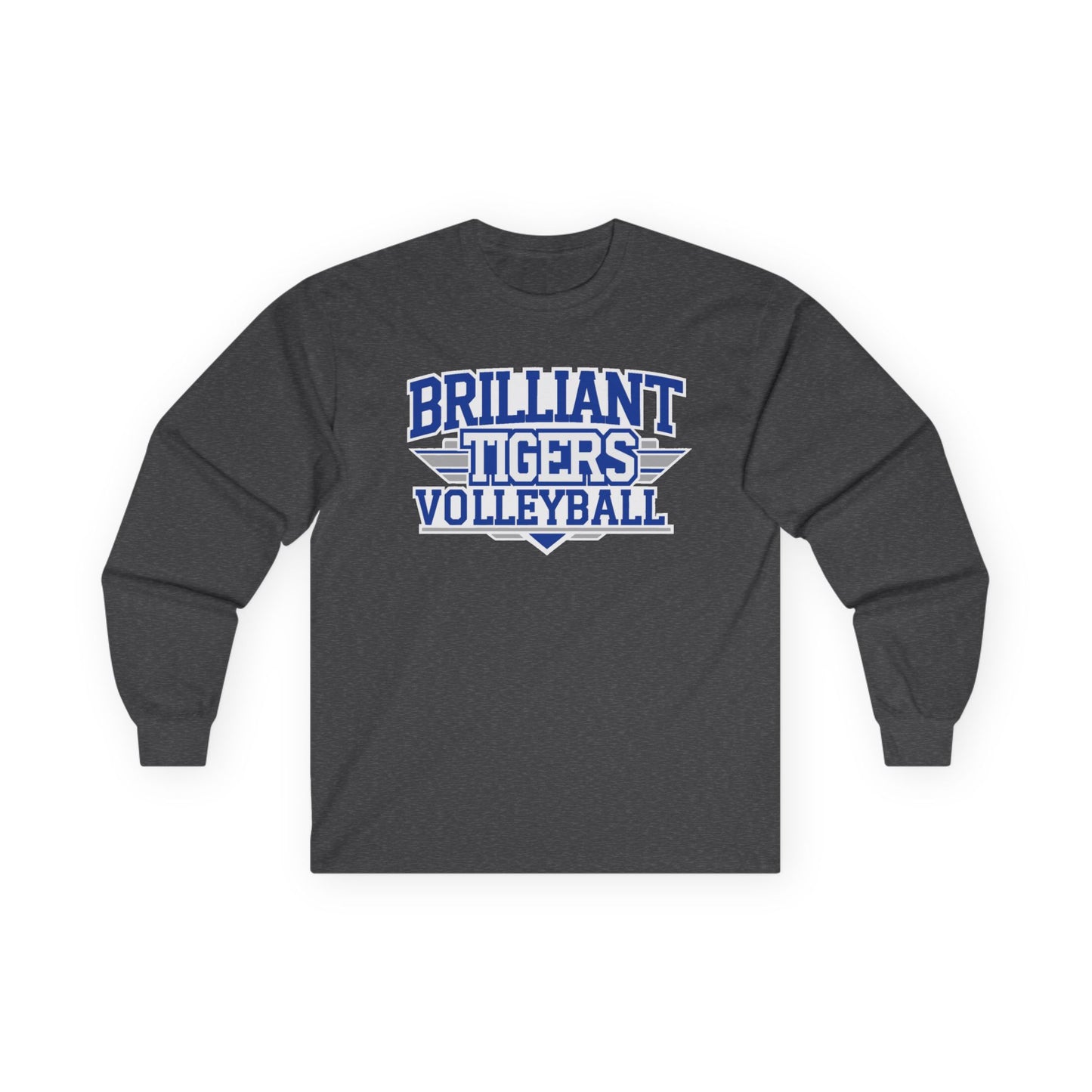 Adult Long Sleeve Tee \ Brilliant Tigers Volleyball \ BTV2