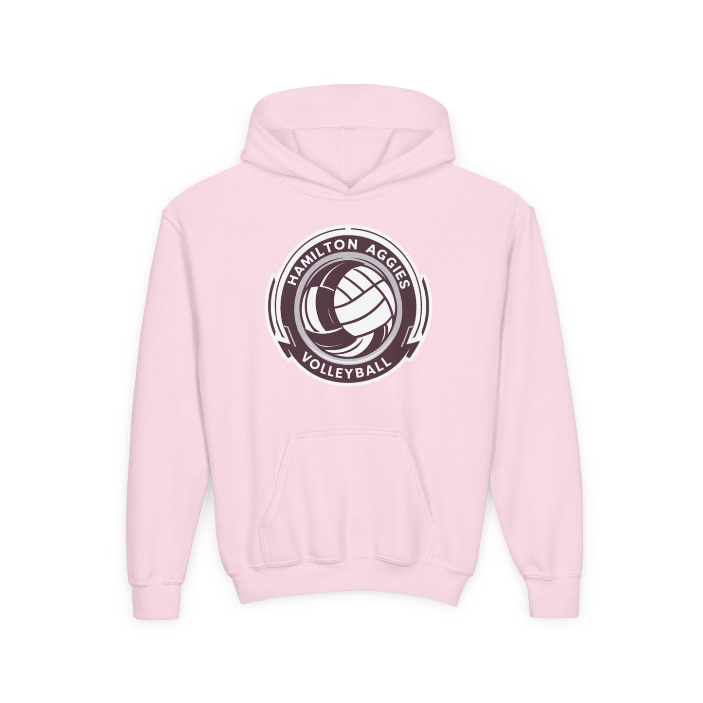 Youth Hoodie Sweatshirt \ Hamilton Aggies Volleyball \ HAV1
