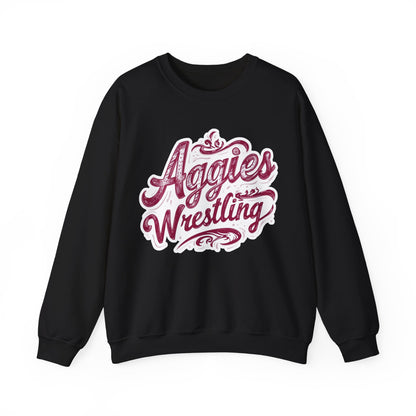 Adult Crewneck Sweatshirt \ Hamilton Aggies Wrestling \ HAWG2