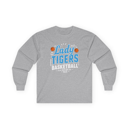 Adult Long Sleeve Tee \ Brilliant Tigers Basketball \ BTBKG1
