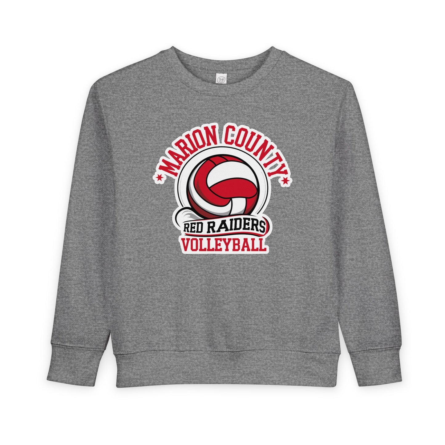 Toddler Crewneck Sweatshirt \ Marion County Red Raiders Volleyball \ MCV1