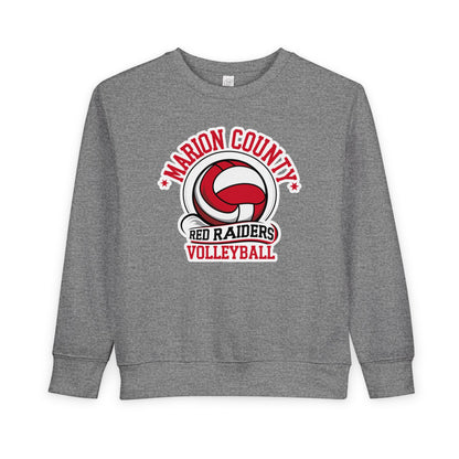 Toddler Crewneck Sweatshirt \ Marion County Red Raiders Volleyball \ MCV1