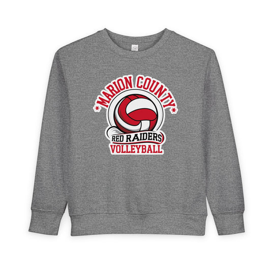 Toddler Crewneck Sweatshirt \ Marion County Red Raiders Volleyball \ MCV1