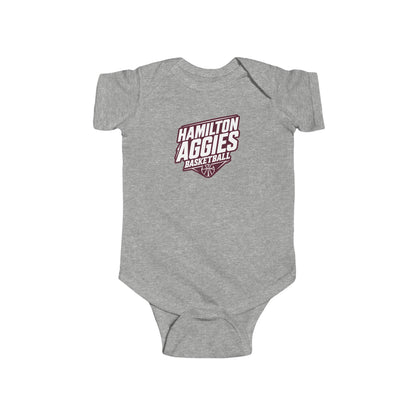 Short Sleeve Baby Bodysuit \ Hamilton Aggies Basketball \ HABB2