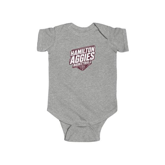 Short Sleeve Baby Bodysuit \ Hamilton Aggies Basketball \ HABB2