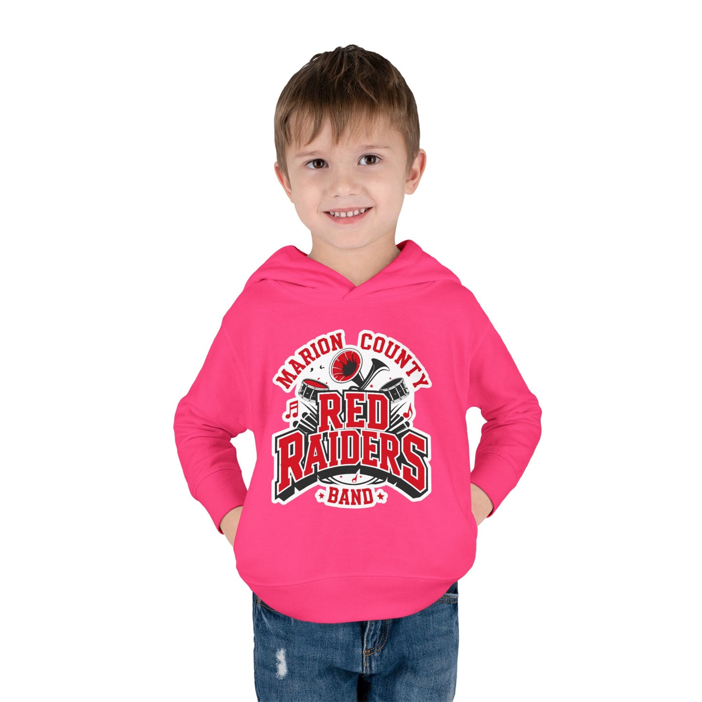 Toddler Hoodie Sweatshirt \ Marion County Red Raiders Band \ MCB2