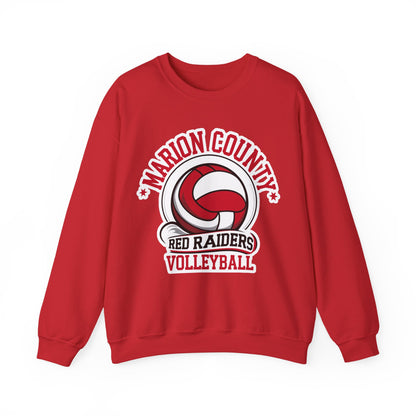 Adult Crewneck Sweatshirt \ Marion County Red Raiders Volleyball \ MCV1