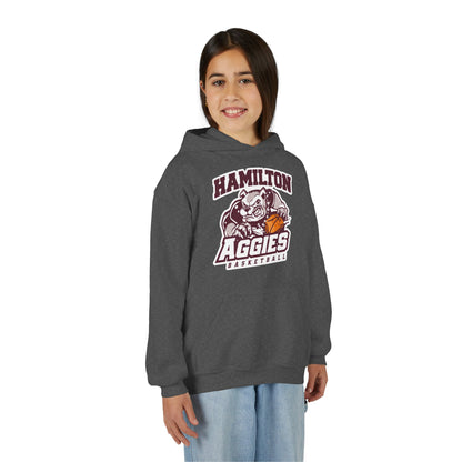 Youth Hoodie Sweatshirt \ Hamilton Aggies Basketball \ HABB1