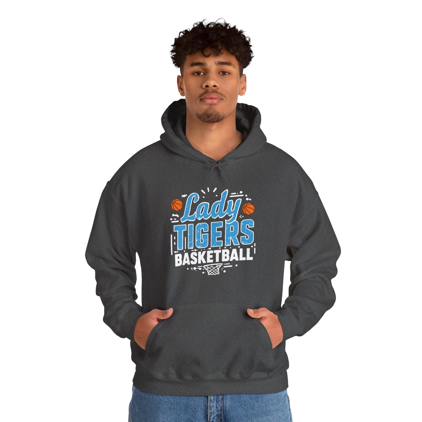 Adult Hoodie Sweatshirt \ Brilliant Tigers Basketball \ BTBKG1