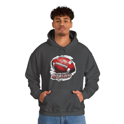 Adult Hoodie Sweatshirt \ Marion County Red Raiders Football \ MCF1