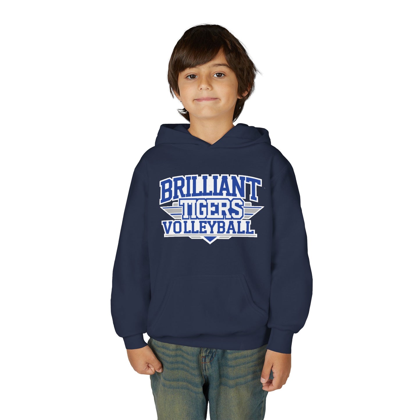 Youth Hoodie Sweatshirt \ Brilliant Tigers Volleyball \ BTV2