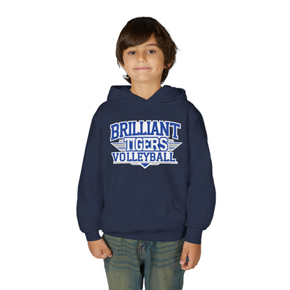 Youth Hoodie Sweatshirt \ Brilliant Tigers Volleyball \ BTV2