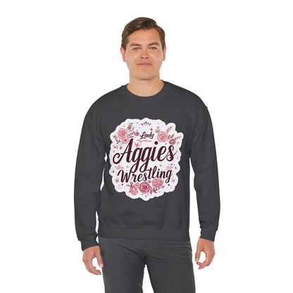 Adult Crewneck Sweatshirt \ Hamilton Aggies Wrestling \ HAWG1