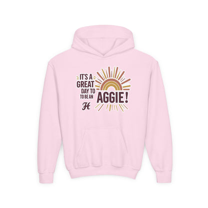 Youth Hoodie Sweatshirt \ It's a Great Day to be an Aggie! \ GDA1