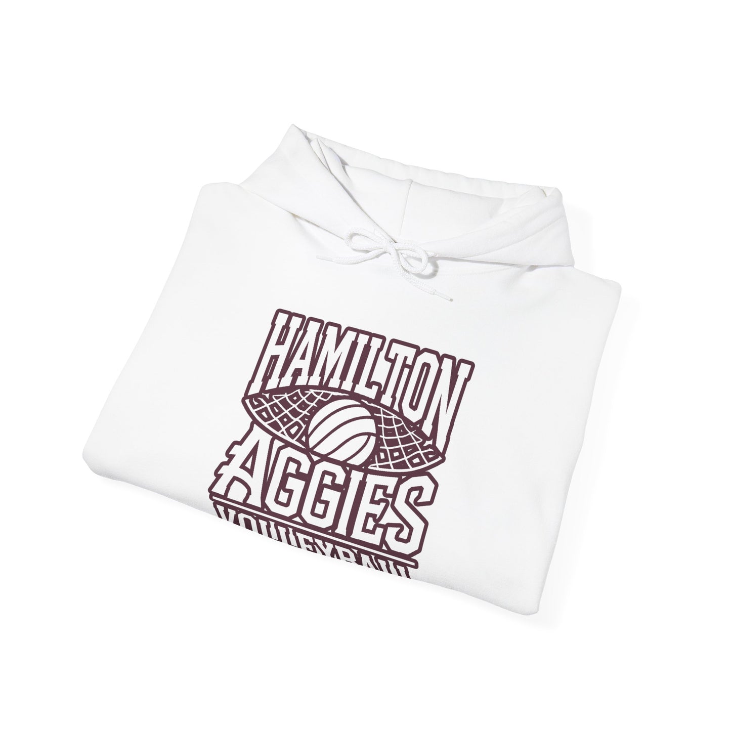 Adult Hoodie Sweatshirt \ Hamilton Aggies Volleyball \ HAV2