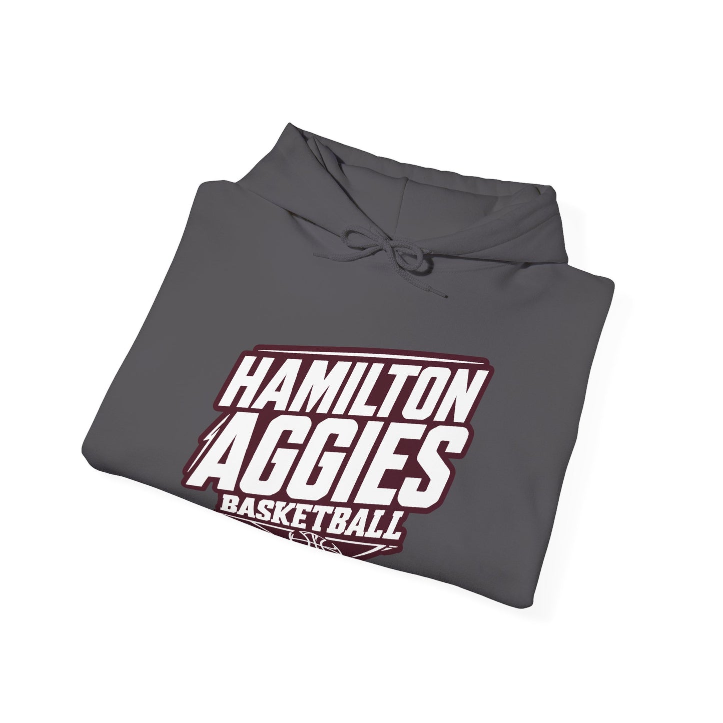 Adult Hoodie Sweatshirt \ Hamilton Aggies Basketball \ HABB2
