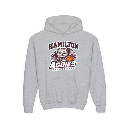 Youth Hoodie Sweatshirt \ Hamilton Aggies Basketball \ HABB1