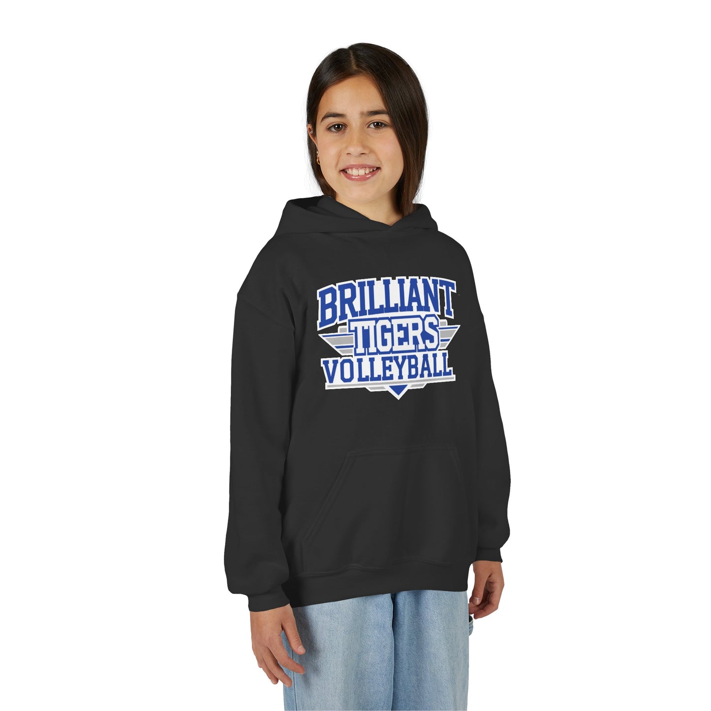 Youth Hoodie Sweatshirt \ Brilliant Tigers Volleyball \ BTV2