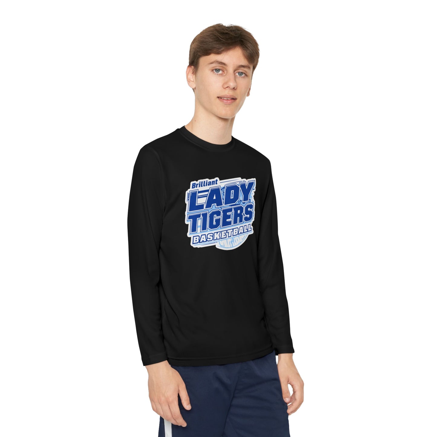 Youth Long Sleeve Tee \ Brilliant Tigers Basketball \ BTBKG2