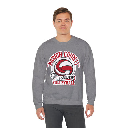 Adult Crewneck Sweatshirt \ Marion County Red Raiders Volleyball \ MCV1
