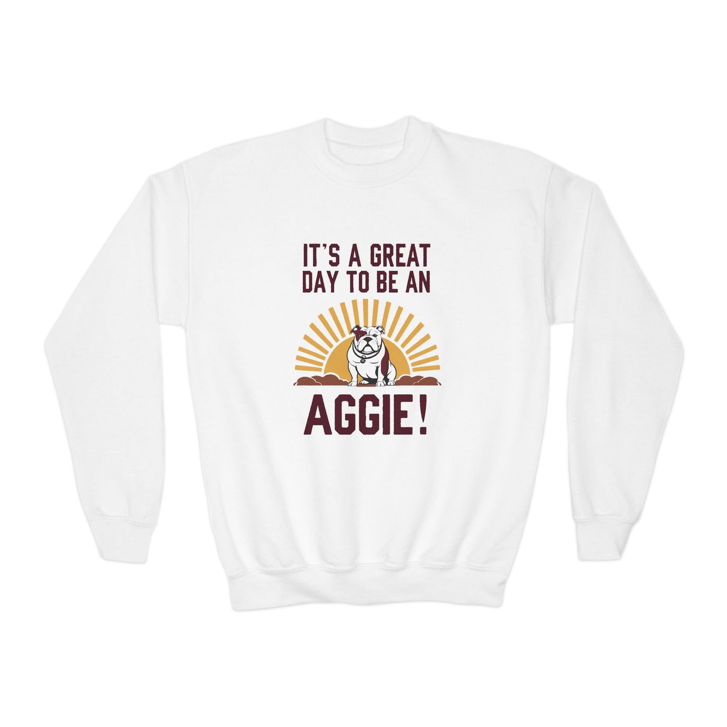 Youth Crewneck Sweatshirt \ It's a Great Day to be an Aggie! \ GDA4